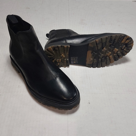 Walk London Sean Chunky Chelsea Boots In Black Leather. - Picture 14 of 16